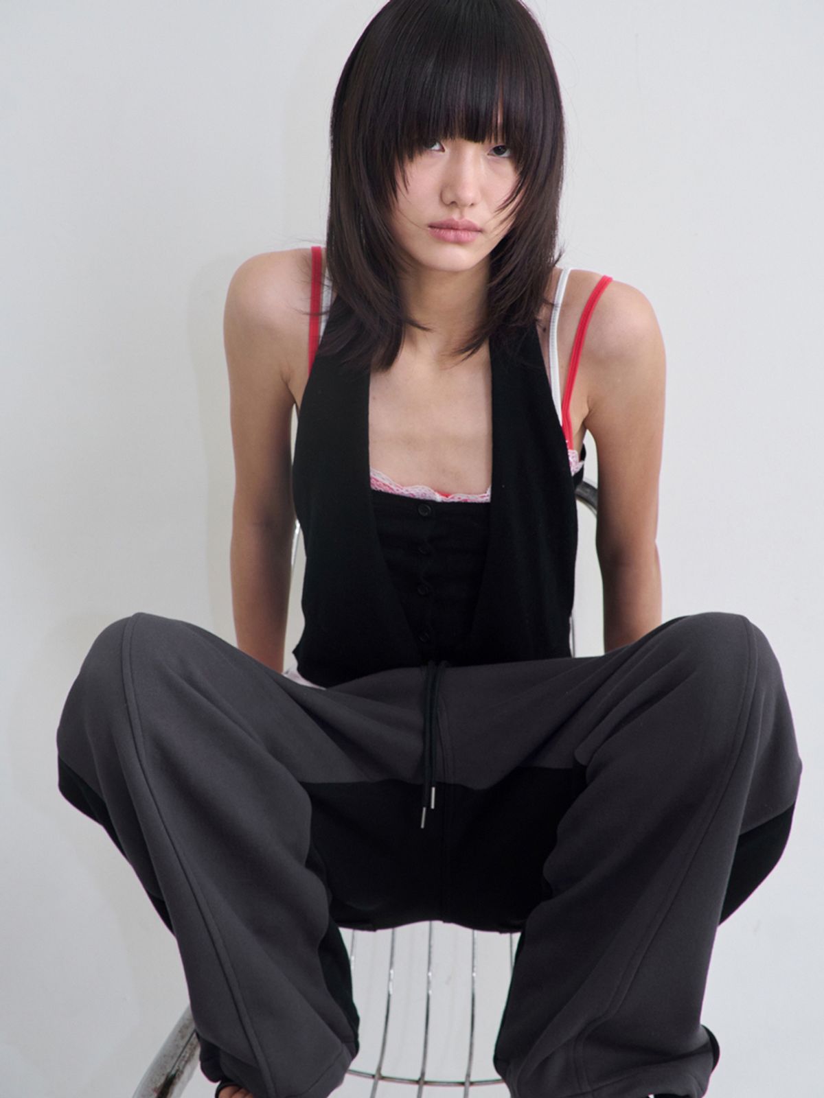 세릭(CERRIC) 2way Knit Cardigan _ Black