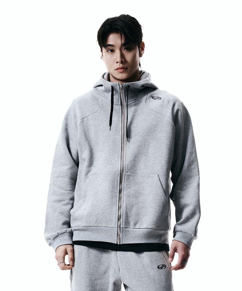 UNITY HOODIE ZIP-UP-[GRAY]