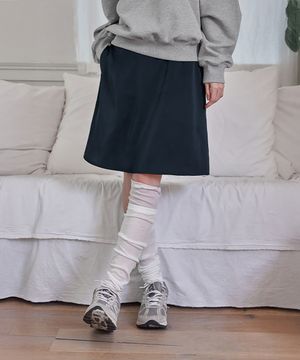 Silky Satin Midi Skirt, NAVY