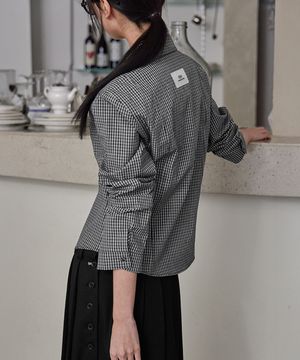 Slim Line Check Shirt, BLACK