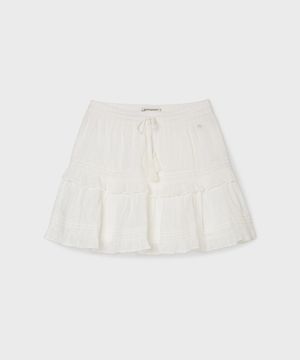 Dobby Short Tiered Skirt / WHWHG2535F