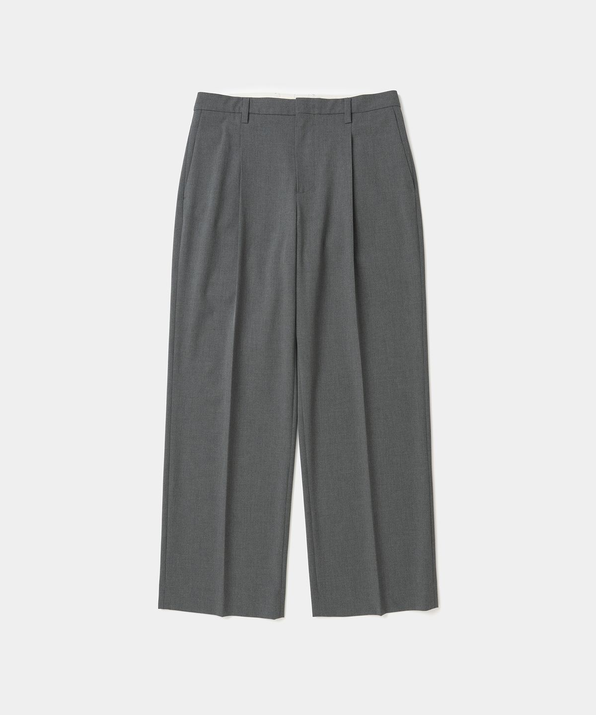 유니폼브릿지(UNIFORM BRIDGE) refined one tuck slacks wide fit grey
