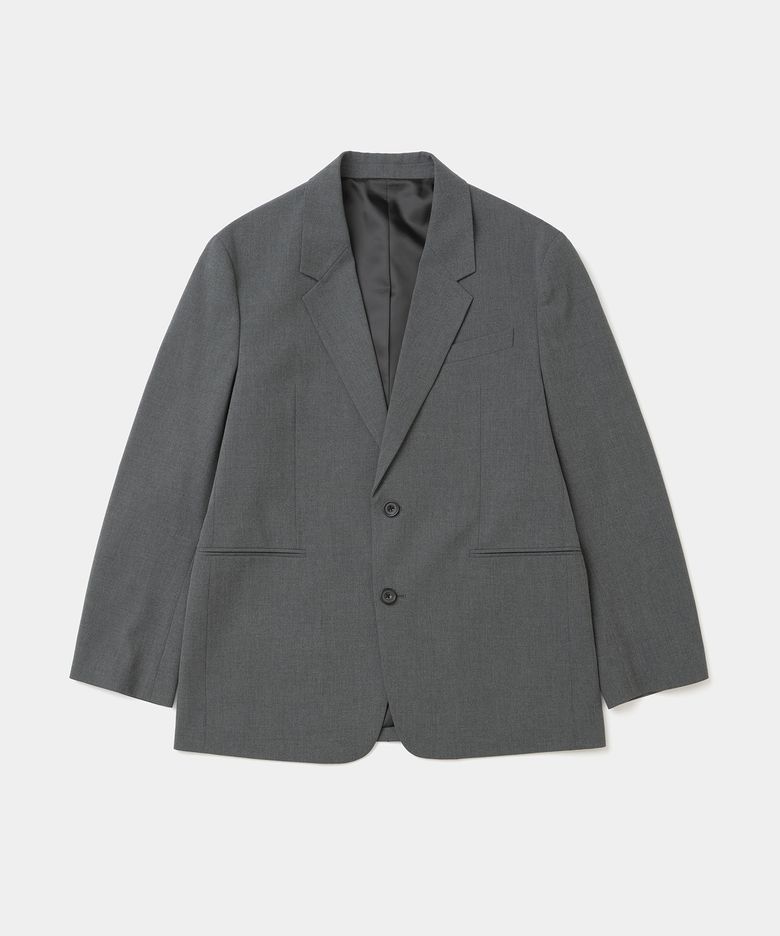 refined tailored jacket relaxed fit grey