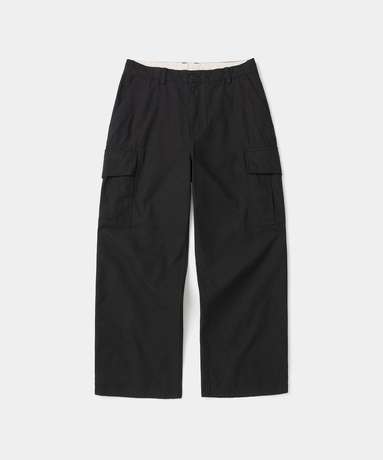 military cargo field pants black
