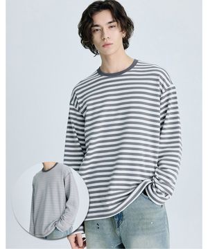 볼드 리버서블 스트라이프 롱 슬리브 티셔츠 IETS6E202G2