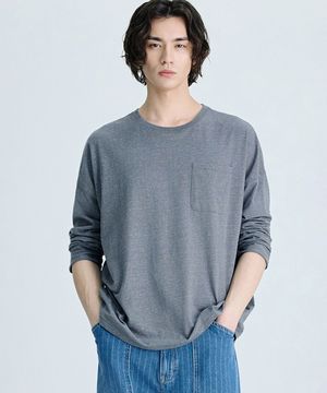 슬러브 롱 슬리브 티셔츠 IETS6E205G2