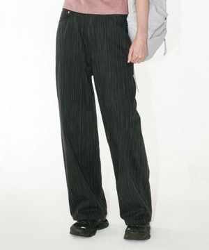 NOI1794 모던 스트라이프 데님 팬츠 (블랙)