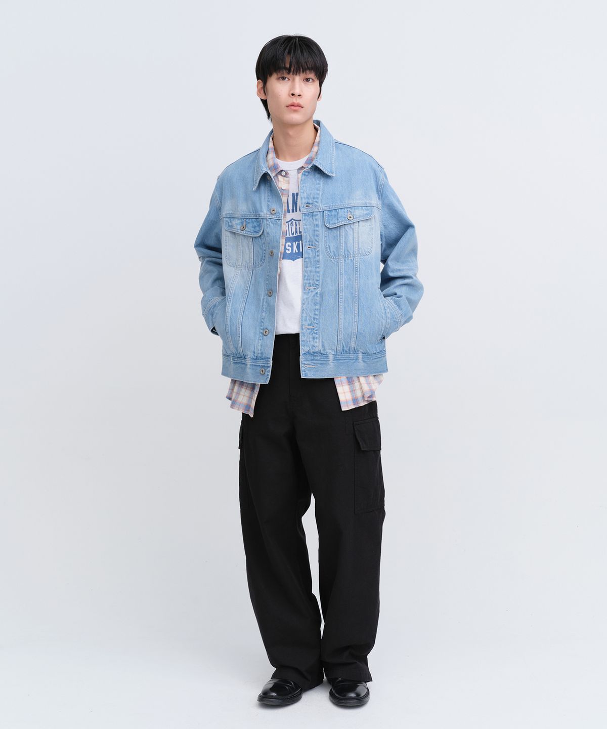 유니폼브릿지(UNIFORM BRIDGE) type-3 denim trucker jacket 11.5oz light indigo