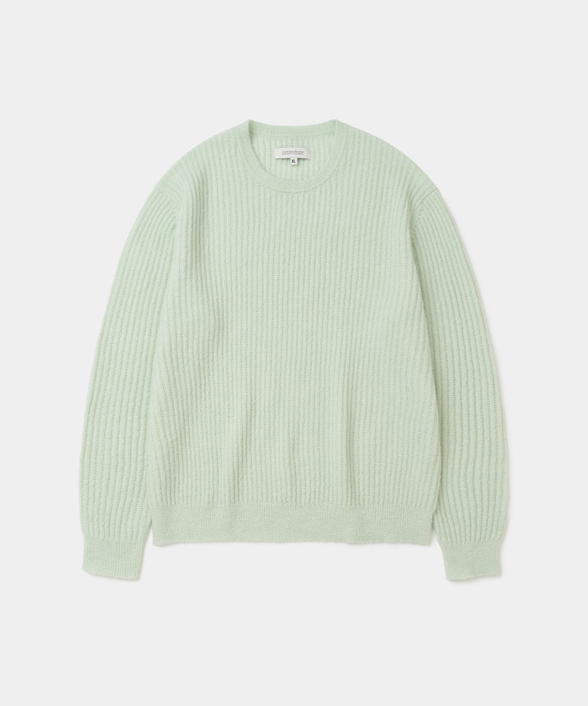 유니폼브릿지(UNIFORM BRIDGE) hairy crew neck knit mint