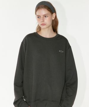 NOI1797 베이직 로고 스웨트셔츠 (차콜)