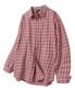 소프트 컬러포인트 라이트 체크셔츠 핑크