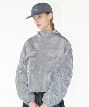 NOI1810 라인 셔링 윈드브레이커 (그레이)
