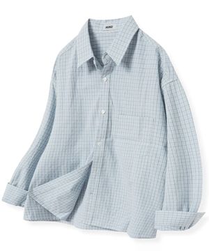 더 시티 체크셔츠 (스카이블루)