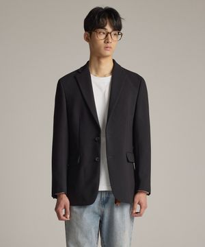 Tech-poly 사방스판 에센셜 셋업 블레이저_블랙 (릴렉스핏)_SEJVZ71NSB