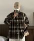 빈티지 스테디 체크셔츠 (브라운)