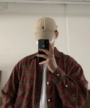 더 스테디 체크셔츠 (빈티지 레드)