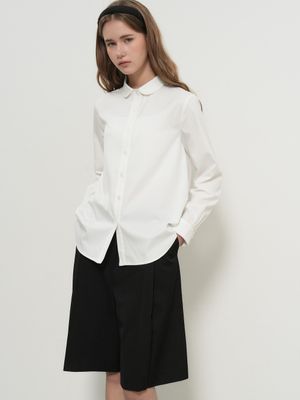 링클프리 라운드 카라 블라우스 [WHITE] / GF1LBL504