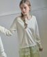 V-neck loose fit knit IVORY