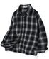 더 시티 투포켓 체크셔츠(블랙)