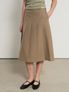클래식 플리츠 미디 스커트 [BEIGE] / GF1LSK503