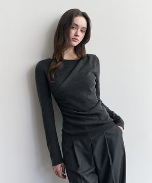 소프트 드레이프 니트 (그레이)