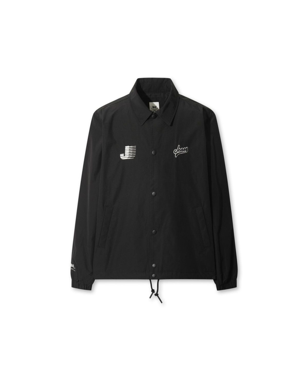 왁(WAAC) [WAAC X JONES] Men’s Curved Logo Coach Jacket WMUAS26170BKX
