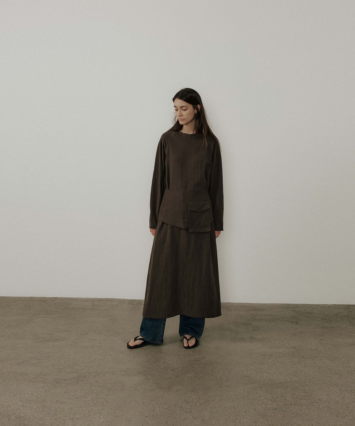 더 릴(THE LILLE) Belted One-Piece_Brown