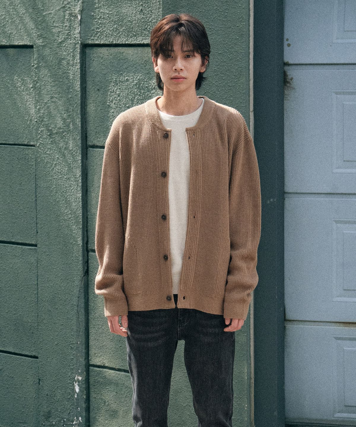 에스티코(STCO) DIEMS 하찌 라운드 가디건 베이지_DKGXA62OSD