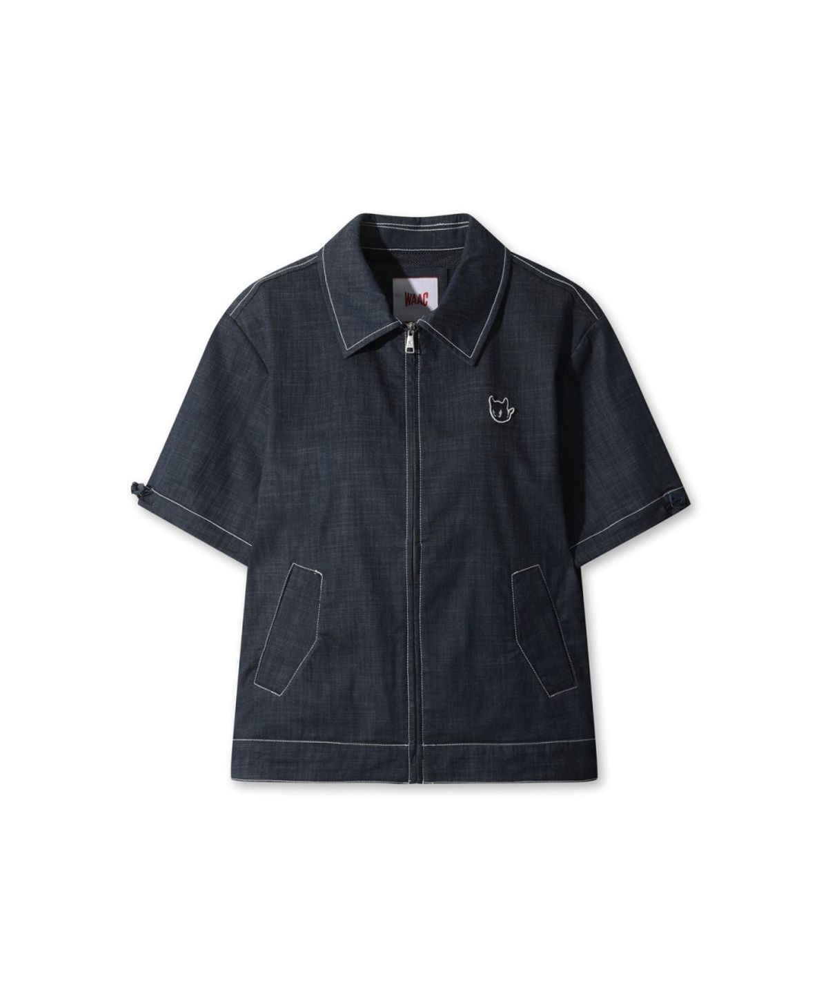 왁(WAAC) Women Denim like half vest WWVAS26121NYD