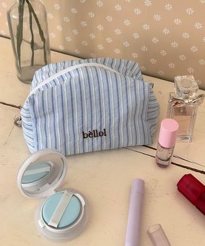Stripe pouch BLUE