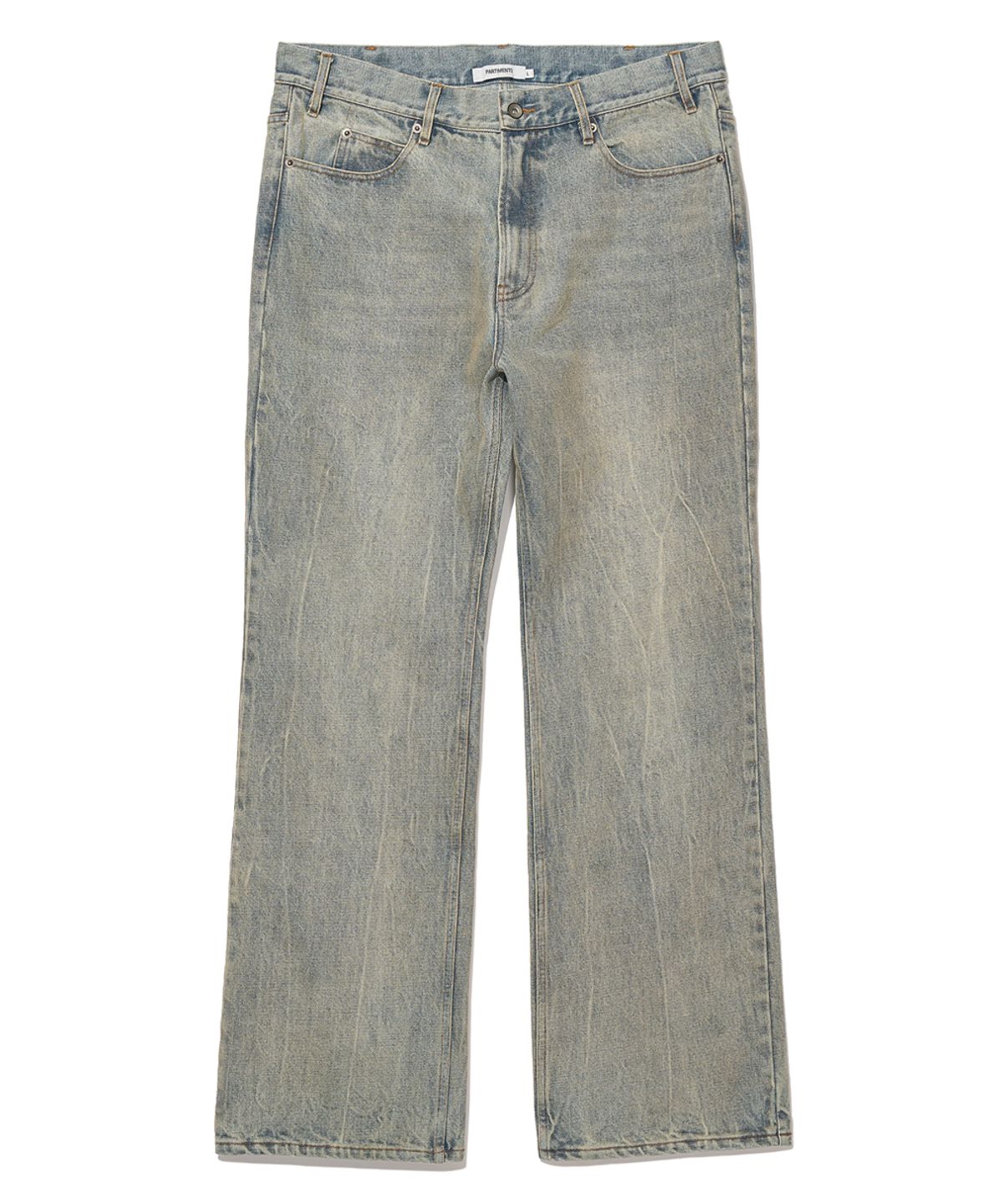 파르티멘토(PARTIMENTO) [14oz] 스트레이트 플레어 데님 팬츠 샌드