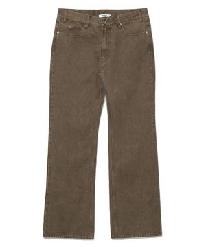 [12oz] 스트레이트 플레어 데님 팬츠 브라운