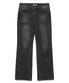 [14oz] 스트레이트 플레어 데님 팬츠 페이디드 블랙