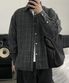빈티지 스테디 체크셔츠(차콜)