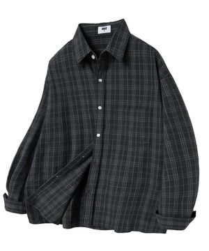 빈티지 스테디 체크셔츠(미니멀 차콜)
