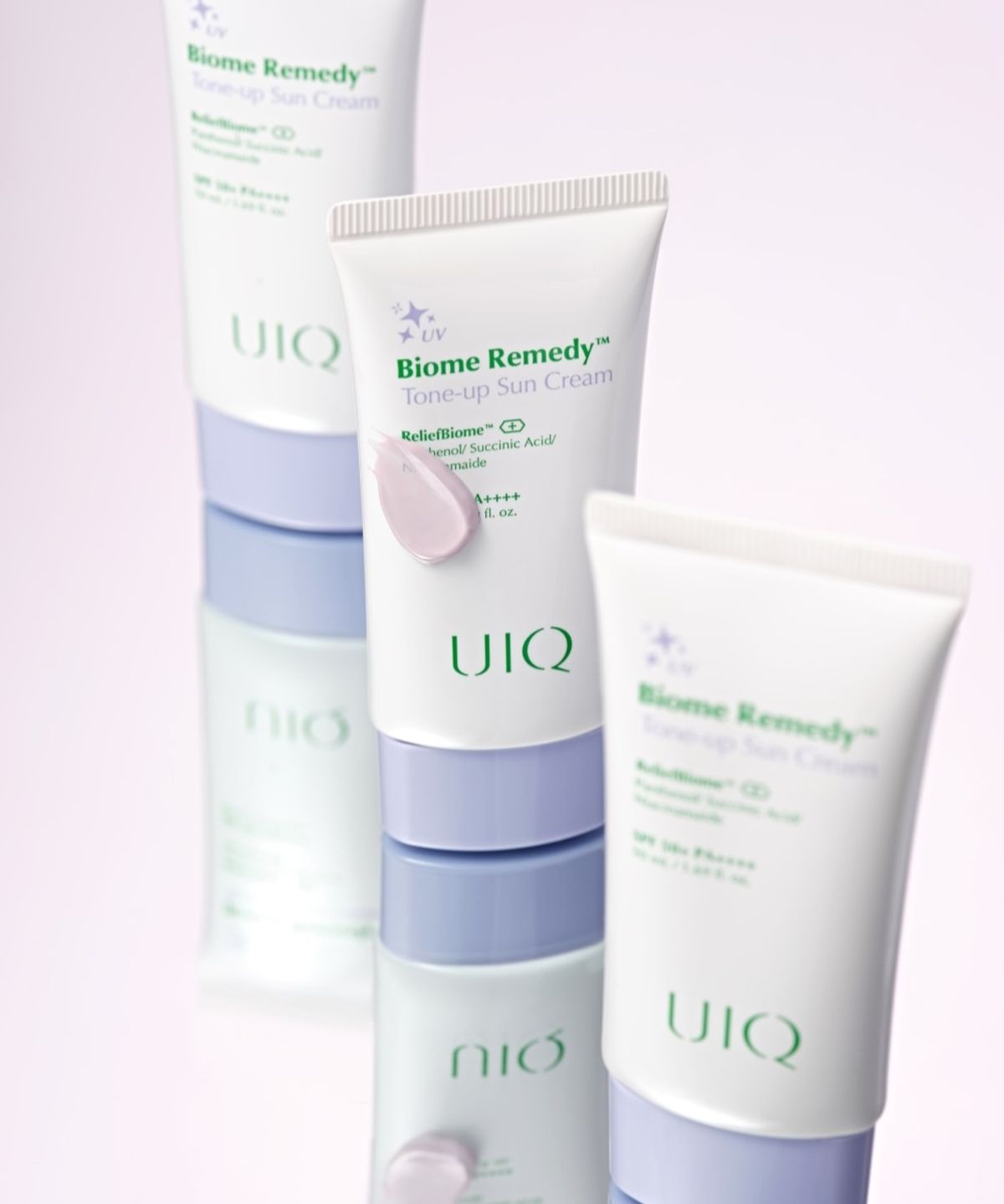 유이크(UIQ) [2개] 바이옴 레미디 톤업 선크림 보라 더블 기획세트 (50ml + 50ml)