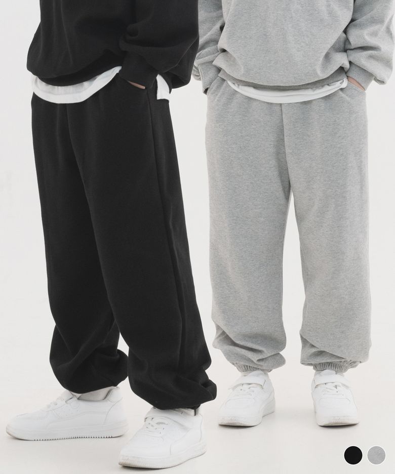[2 PACK] 세미 와이드 조거 스웨트 팬츠 (2color)