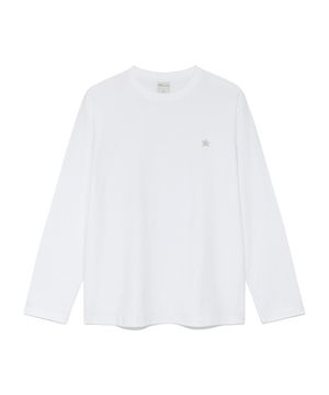 TCM mini logo label long sleeve (white)