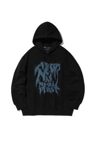 망점 흘림체 후드 풀오버 블랙 ANA1TH20ABK