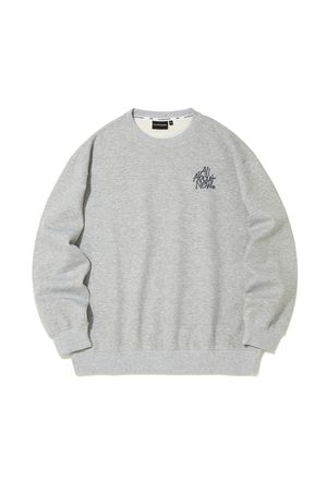 핸드 드로잉 로고 변형 맨투맨 M그레이 ANA1TM03AMG