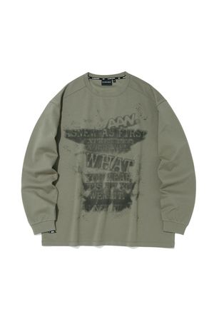 망점 그라데이션 롱슬리브 티셔츠 D베이지 ANA1TR03ADE