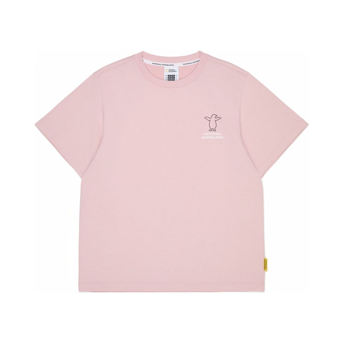 내셔널지오그래픽 키즈(NATIONAL GEOGRAPHIC KIDS) K265UTS950 동물 실루엣 반팔 티셔츠 SILVER PINK