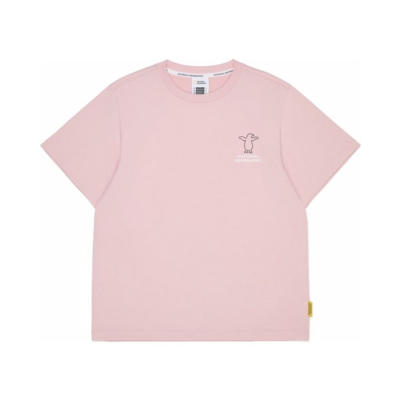 K265UTS950 동물 실루엣 반팔 티셔츠 SILVER PINK