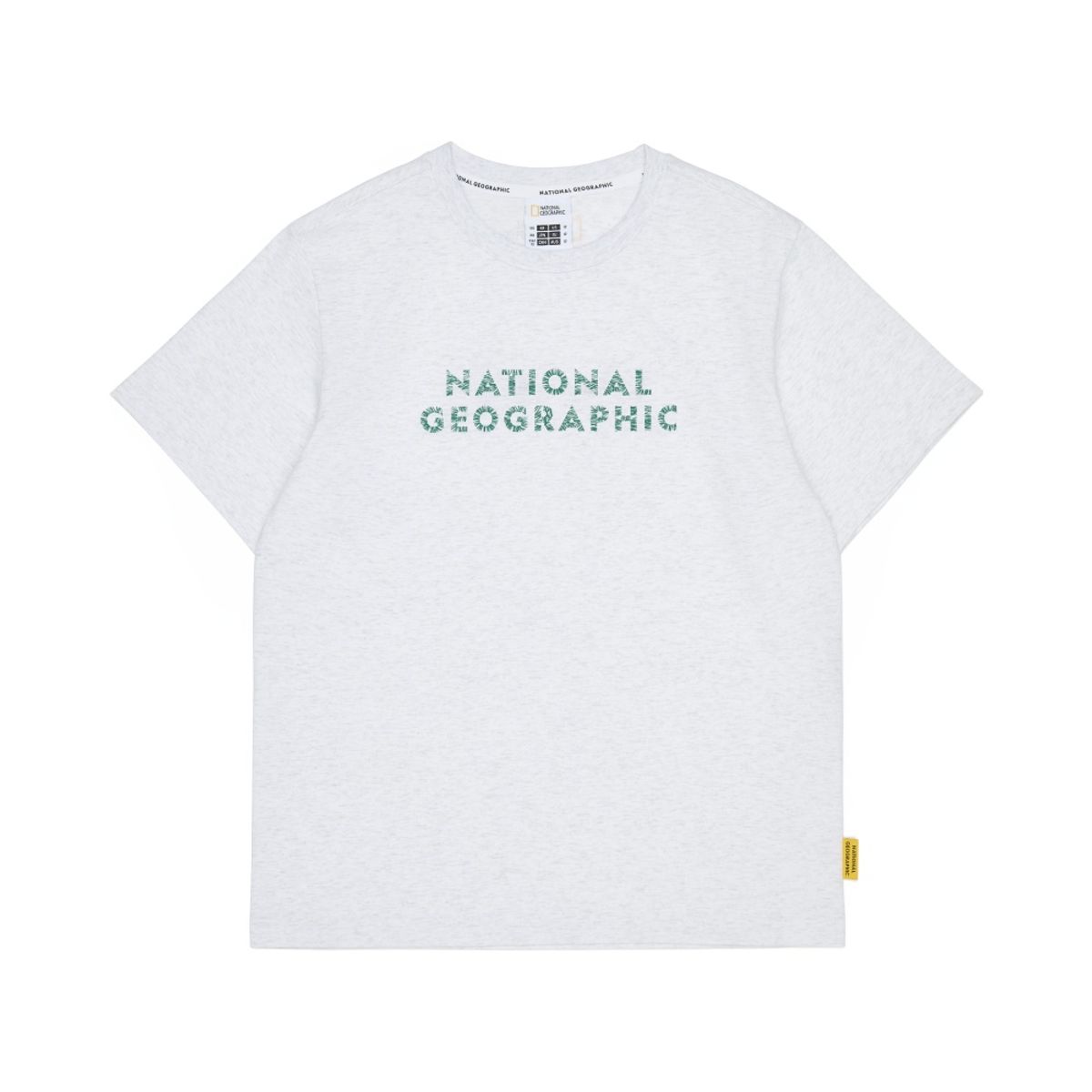 내셔널지오그래픽 키즈(NATIONAL GEOGRAPHIC KIDS) K265UTS940 빅로고 반팔 티셔츠 WHITE MELANGE