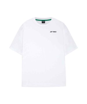 261TS050U 화이트 남녀공용 배드민턴 그래픽 반팔 티셔츠