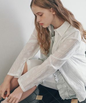 Ethnic cotton shirt WHITE