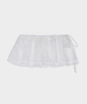 Lace layered wrap skirt