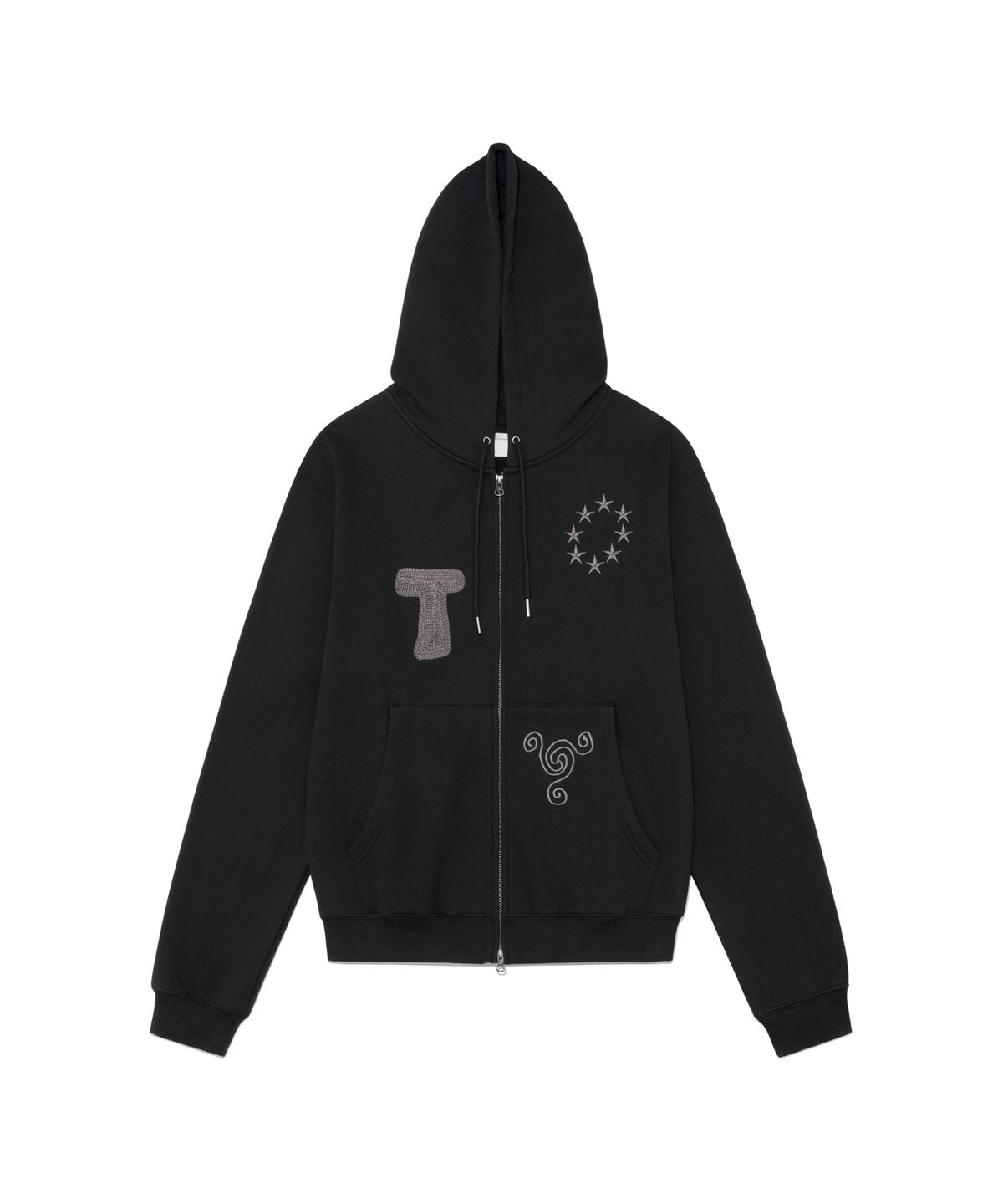 더콜디스트모먼트(THE COLDEST MOMENT) TCM snail hooded zip-up (black)