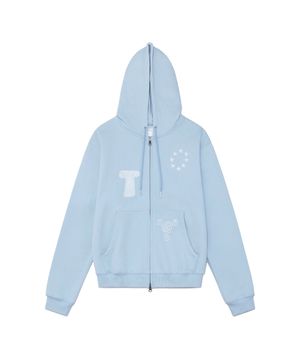 TCM snail hooded zip-up (sky blue)