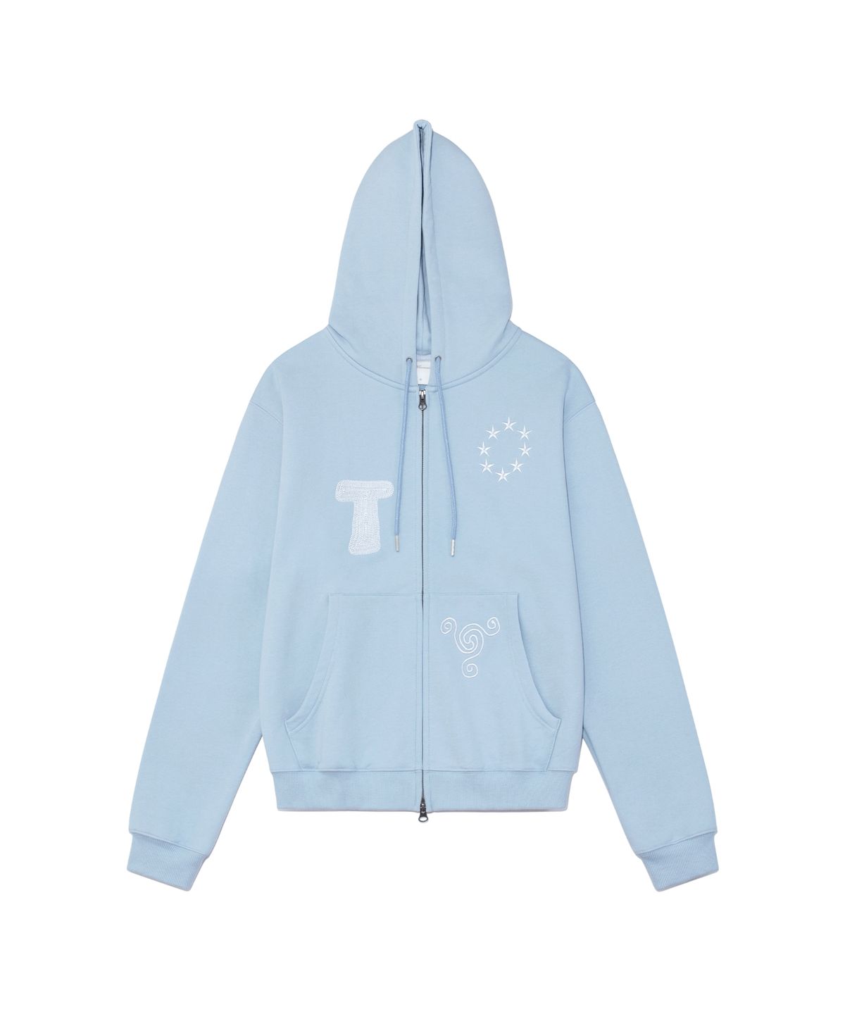더콜디스트모먼트(THE COLDEST MOMENT) TCM snail hooded zip-up (sky blue)